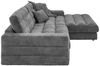 KAWOLA Sofa LANA Ecksofa Cord grau Recamiere rechts 83 x 205 x 296 cm Bild 5