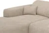 Vente-unique - POGNI Sofa SamtStoff Beige - B 180 cm x H 77 cm x L 283 cm Bild 5
