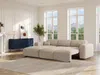Vente-unique - POGNI Sofa SamtStoff Beige - B 180 cm x H 77 cm x L 283 cm Bild 2