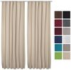 Beautissu Vorhang 2er Set Thermovorhang Gardine Creme Amelie TK, 140x245cm, Vorhang isolierend Kälte- & Hitzeschutz Universalband Verdunkelnd Bild 2