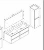 Homeline Badmöbel-Set Doppelwaschtisch Hochglanz doppelwaschtisch mit unterschrank 120 cm Bild 3