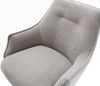 Barstuhl Alja-Flex Strukturstoff Soft Grau Freischwinger Flach Edelstahl Silberfarben Taschenfederkern Bild 4