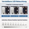 SONNI Schminktisch Weißer Eck-Schminktisch, Spanplatte + MDF, Verstellbarer Spiegel Bild 2