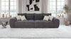 Big-Sofa XXL 306 cm Federkern Lounge Couch mit Bezug aus Cord in Dunkelgrau Bild 2