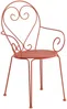 Vente-unique - GUERMANTES Garden dining set Metall Rot - B 52 cm x H 89 cm x L 48 cm Bild 3