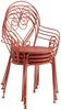 Vente-unique - GUERMANTES Garden dining set Metall Rot - B 52 cm x H 89 cm x L 48 cm Bild 5