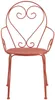 Vente-unique - GUERMANTES Garden dining set Metall Rot - B 52 cm x H 89 cm x L 48 cm Bild 4