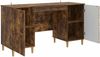 vidaXL Schreibtisch Geräucherte Eiche 142,5 x 50 x 75 cm Holzwerkstoff 3414599 Bild 3