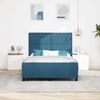 vidaXL Boxspringbett mit Kopfteil Dunkelblau 140 x 190 cm Samt 3344877 Bild 3