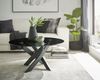 Couchtisch >KOPENHAGEN< in Klarglas / schwarz - 45x80 (HxD) Bild 2