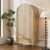Kleiderschrank 79x50x175 cm in Eichenoptik mit Schubladen und Stofftüren Bild 5