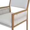 Garten-Essgarnitur HWC-Q12, Gartengarnitur Tisch+4xStuhl Sitzgruppe, Polyrattan Olefin (210 g/m²) ~ weiß Bild 5