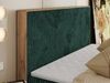 Doppelbett, Boxspringbett mit Bettkästen, Multipocket-Matratze und Topper, Set mit Kopfteil, Eiche Wotan Holzrahmen - WOOD CLASSIC - 180 x 200 cm - Dunkelgrün Cord - H3 Bild 3