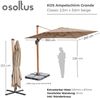 osoltus Ampelschirm KOS Wood Alu-Vario Max 360 x 250 cm axial schwenkbar Beige Bild 3