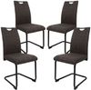 TRISENS Freischwinger Marcello (einzeln oder im 2er, 3er, 4er Set, 4 St), Schwingstuhl mit robustem Metallgestell in Stoff-Optik Bild 5