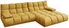 KAWOLA Sofa VIVIEN Ecksofa Velvet curry Longchair rechts 85 x 178 x 290 cm Bild 3