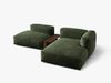 Micadoni Ecksofa Martina 2-Sitzer mit Couchtisch Rechts Samt Grün Bild 3