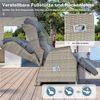 HOMECALL Rattanstuhl Gartensessel Indoor Verstellbar Liegestuhl Gartenliege balkonliege (Wetterfester Rahmen, klappbarem Beistelltisch und Fußstütze, 1 St), COMLAX FIELD Bild 3