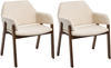 Esszimmerstuhl 2er Set ALBION Bouclé Hellbeige Bild 4