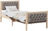 vidaXL Bettrahmen mit Kopfteil Taupe 75 x 190 cm Massives Kiefernholz 878442 Bild 3