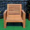 Lounge Sessel Treviso Teak Massivholz Grün + 129,99 € Bild 3