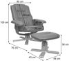 Relaxsessel M56, Fernsehsessel TV-Sessel mit Hocker Ottomane, Kunstleder Eukalyptus Holz FSC®-zertifiziert ~ creme Bild 4