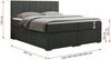 Boxspringbett, Matratze und Topper, zwei Bettkästen - LOPE - 160x200cm - Dunkelgrau Stoff - H4 Bild 5