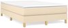 vidaXL Polsterbett, Stoff, 25,0 cm, Creme, 120x200 cm, Natur Bild 2