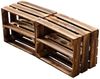 Holzkisten Obstkisten 40x30x25cm Geflammt Ablage Lang 3er Set Bild 4