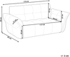 Sofa 2-Sitzer HALBA Stoff Taupe Bild 2