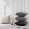 4er Set Samt Kissenbezüge 40x40cm grau für Sofa Wohnzimmer - Topfinel Bild 3