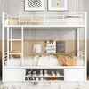 Flieks Etagenbett, Kinderbett Metallbett 90x200cm mit Schuhregal, Lagerschrank und Leiter Bild 5
