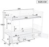 Flieks Etagenbett, Kinderbett Metallbett 90x200cm mit Schuhregal, Lagerschrank und Leiter Bild 4