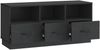 vidaXL TV-Schränk Schwarz 102 x 34,5 x 47 cm Holzwerkstoff 895366 Bild 3