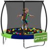 HOMALL Gartentrampolin Kindertrampolin Outdoor-Trampolin Durchmesser: 183/220/290/360 cm, Ø 183 cm, (Durchmesser 183 cm (mit Sicherheitsnetz und Schutzhaube, Tragkraft 50 kg/150 kg, 360°-Sicherheitsnetz, erhältlich in Schwarz/Blau/mehrfarbig) -ostern g... Bild 3