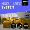Lumaland Loungeset Modulares System erweiterbar In- & outdoor, (5-tlg), Lounge wasserfest abnehmbarer Bezug individuell kombinierbar waschbar Bild 2