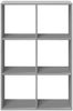vidaXL Raumteiler-Bücherregal Grau Sonoma 69,5x29x103,5 cm 858017 Bild 5