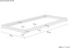 Flachbett platzsparend extra niedriges Einzelbett 90x200 Esche geölt V-60.47E-09Rollrost und Matratze inkl. Bild 4