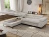 MKS Möbel 'Pablo L-Form' Ecksofa mit Schlaffunktion, verstellbare Kopfstützen, Beige, Cordstoff, ohne Topper, Links Bild 3