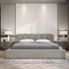 Polsterbett Doppelbett GROVE Komplettset 180x200cm in Stoff Ditra Zementgrau Bild 2