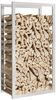 vidaXL Brennholzregal 50x28x94 cm Edelstahl 357860 Bild 3