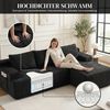 ANYSUN Ecksofa Couch L-Form, mit Liegeflache 3-Sitzer Ecksofa, Cord-Schlafsofa, Modulares Ecksofa, Loungesofa, Links / Rechts Chaiselongue Sofa,keine Montage erforderlich, modulares Schlafsofa für Wohnzimmer, Schlafzimmer, Wohnung und Büro Bild 3