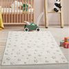 carpet city Kinderteppich Creme, Beige - 160x230 cm - Sterne Muster - Kurzflor Teppiche Kinderzimmer, Spielzimmer Bild 5