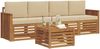 vidaXL Outdoor-Sofagarnitur 5 pcs Natur und Beige Massivholz Akazie 3374328 Bild 3