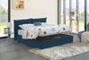 Dmora Alizarin Doppelbett, Bettkasten mit Stoffbezug, 100 % Made in Italy, Öffnung vorne, geeignet für Matratze 160 x 190 cm, Blau Bild 4