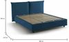 Dmora Alizarin Doppelbett, Bettkasten mit Stoffbezug, 100 % Made in Italy, Öffnung vorne, geeignet für Matratze 160 x 190 cm, Blau Bild 3