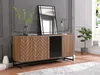 Vente-unique - HISAE Spiegel Metall Schwarz - B 2 cm x H 86,5 cm x L 60 cm Bild 2