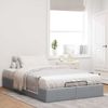 vidaXL Ottoman-Bett ohne Matratze Hellgrau 120x190 cm Stoff 3310861 Bild 3