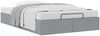 vidaXL Ottoman-Bett ohne Matratze Hellgrau 120x190 cm Stoff 3310861 Bild 5