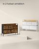 Songmics Kommode, 5 Stoff-Schubladen mit Griffen, MDF / Stahl wolkenweiß-eichenbeige, 70 x 29 x 98,2 cm Bild 4